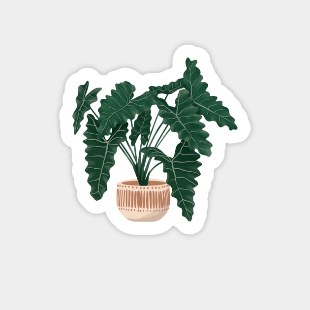 Philodendron Xanadu illustration Sticker by gusstvaraonica